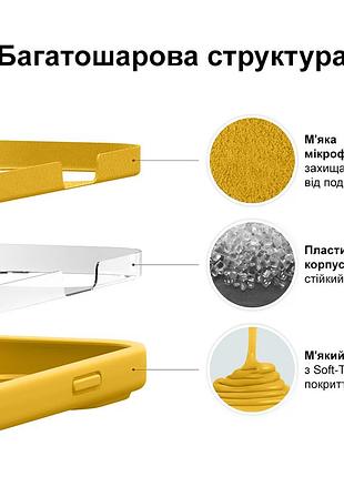 Чехол silicone case camera protective для samsung note 10 plus (20) желтый yellow 5