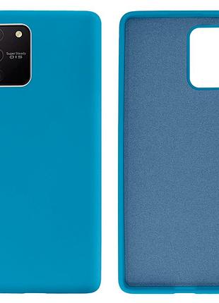 Чохол silicone case camera protective для samsung s10 lite (10) синій azure