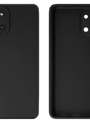 Чехол silicone case camera protective для samsung a31 (03) черный black