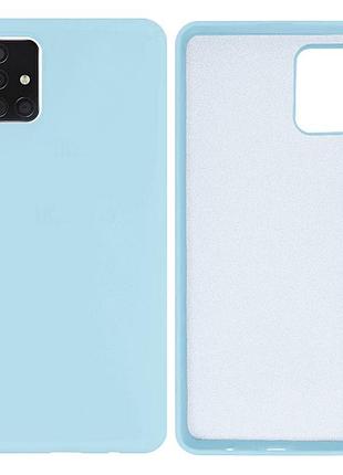 Чехол silicone case camera protective для samsung a51 (11) голубой lilac cream