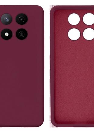 Чехол силиконовый full camera protective для xiaomi redmi note 14 pro + (23) marsala марсала