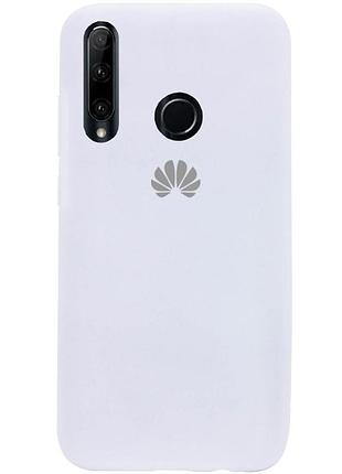 Чохол silicone case premium для huawei p smart plus 2019 white (09) білий