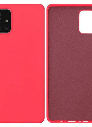 Чехол silicone case camera protective для samsung a71 (12) коралловый coral