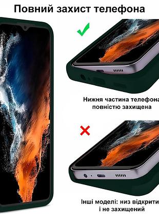 Чехол silicone case camera protective для xiaomi redmi note 8 pro (22) темно зеленый forest green 4