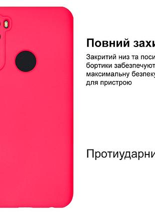 Чехол silicone case camera protective для xiaomi redmi note 8t (21) ярко розовый shiny pink 2