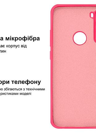 Чехол silicone case camera protective для xiaomi redmi note 8t (21) ярко розовый shiny pink 3