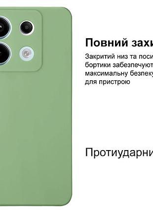 Чехол silicone case camera protective для xiaomi redmi note 13 pro 4g (19) мятный mint 2