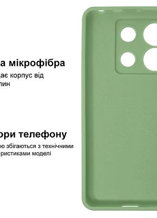 Чехол silicone case camera protective для xiaomi redmi note 13 pro 4g (19) мятный mint 3