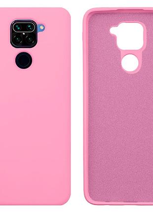 Чехол silicone case camera protective для xiaomi redmi note 9 (04) розовый pink