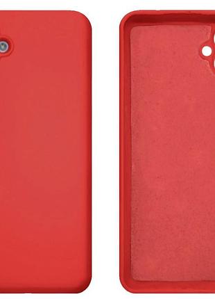 Чехол silicone case camera protective для samsung a04 (15) бордовый rose red