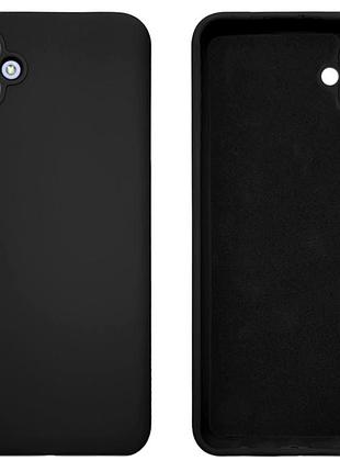 Чехол silicone case camera protective для samsung a04e (03) черный black