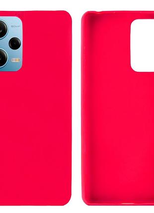 Чехол silicone case camera protective для xiaomi redmi note 12 pro 5g (21) ярко розовый shiny pink
