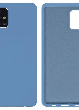 Чехол silicone case camera protective для samsung a71 (10) cиний azure