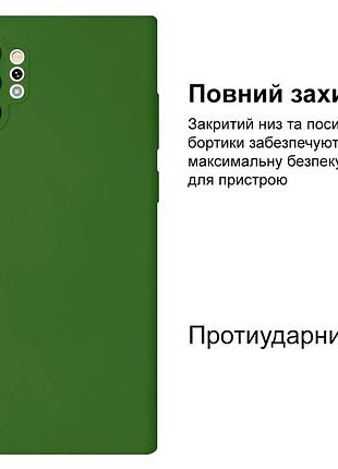 Чехол silicone case camera protective для samsung note 10 plus (25) хаки зеленый khaki 2