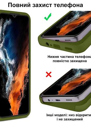 Чехол silicone case camera protective для samsung note 10 plus (25) хаки зеленый khaki 4