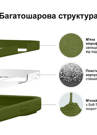 Чехол silicone case camera protective для samsung note 10 plus (25) хаки зеленый khaki 5
