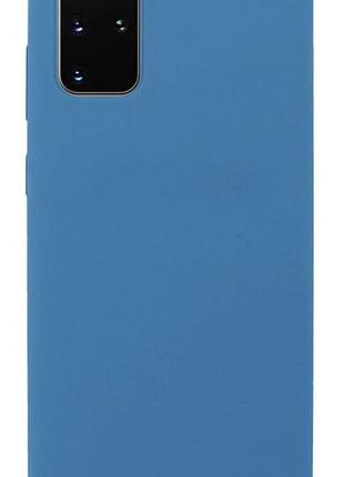 Чехол silicone case camera protective для samsung s20 plus (10) cиний azure 2