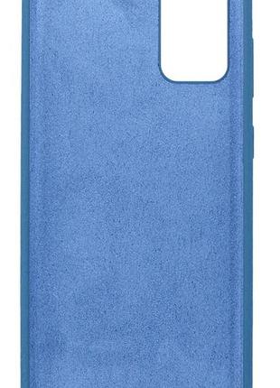 Чехол silicone case camera protective для samsung s20 plus (10) cиний azure 3
