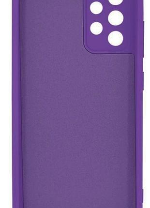 Чехол silicone case camera protective для samsung a72 (14) фиолетовый purple 3