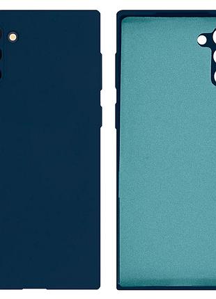 Чехол silicone case camera protective для samsung note 10 (08) темно синий dark blue