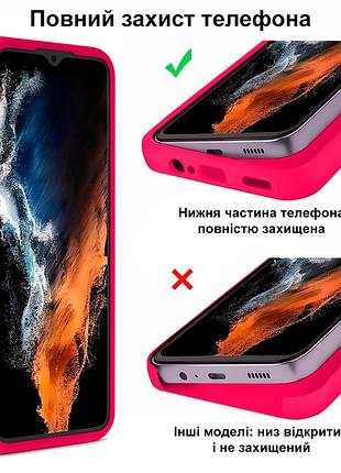 Чехол silicone case camera protective для samsung note 10 plus (21) ярко розовый shiny pink 4