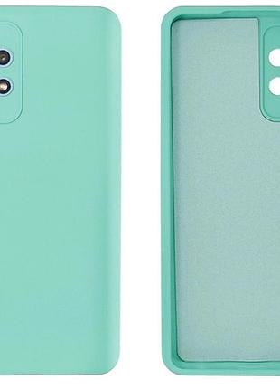 Чехол silicone case camera protective для samsung a52 (02) бирюза sea blue