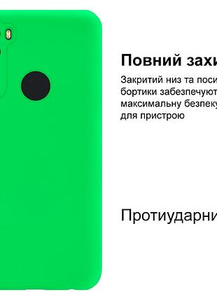 Чехол silicone case camera protective для xiaomi redmi note 8t (27) ярко зеленый neon green 2