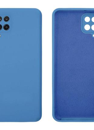 Чехол silicone case camera protective для samsung a12 (16) синий blue