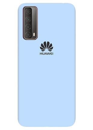 Чехол silicone case premium для huawei p smart 2021 lilac cream (11) голубой