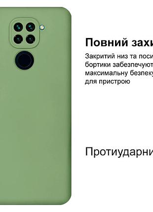 Чехол silicone case camera protective для xiaomi redmi note 9 (19) мятный mint 2