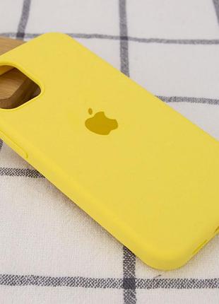Чехол silicone case full protective (aa) для apple iphone 13 mini (5.4") желтый / yellow 2