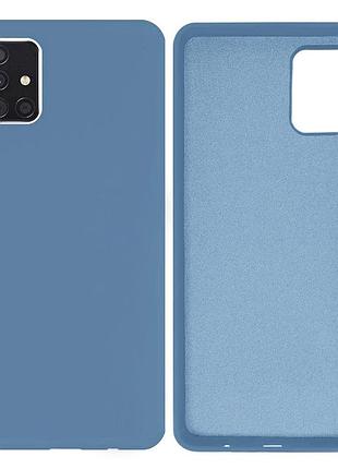 Чехол silicone case camera protective для samsung a51 (10) cиний azure