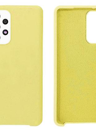 Чохол silicone case camera protective для samsung a73 (20) жовтий yellow