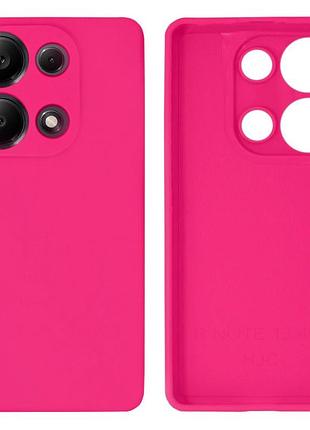 Чехол silicone case camera protective для xiaomi redmi note 13 pro 4g (21) ярко розовый shiny pink