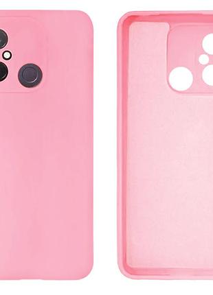 Чехол silicone case camera protective для xiaomi redmi 12c (17) розовый light pink