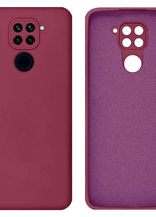 Чехол silicone case camera protective для xiaomi redmi note 9 (23) марсала marsala