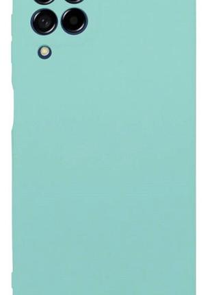 Чехол silicone case camera protective для samsung m53 (02) бирюза sea blue