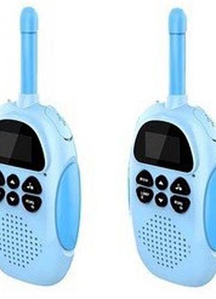 Детская рация kids walkie talkie x23 игрушка для общения и игр на улице с радиусом действия 3 км и фонариком