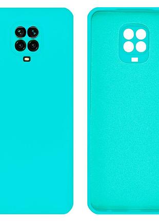 Чохол silicone case camera protective для xiaomi redmi note 9 pro (02) бірюза sea blue
