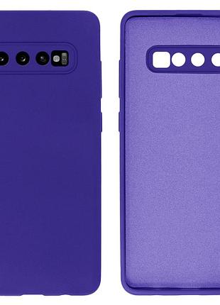 Чохол silicone case camera protective для samsung s10 plus (07) фіолетовий ultraviolet