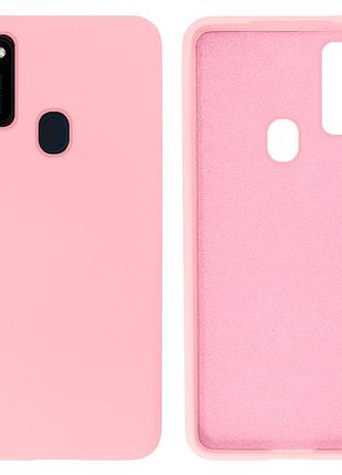 Чехол silicone case camera protective для samsung m30s/m21 (17) розовый light pink