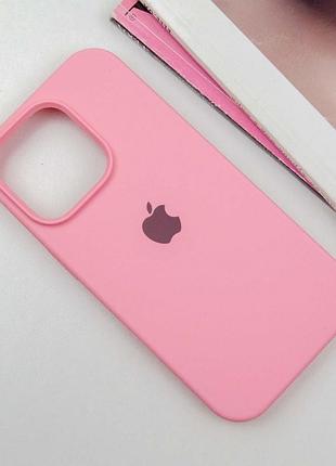 Чохол silicone case full protective (aa) для apple iphone 13 pro (6.1") рожевий / pink 2