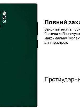 Чехол silicone case camera protective для samsung note 10 plus (22) темно зеленый forest green 2