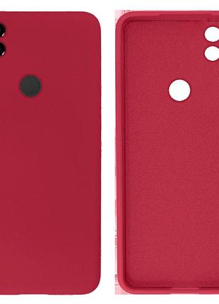 Чехол silicone case camera protective для xiaomi redmi 9c (15) бордовый rose red