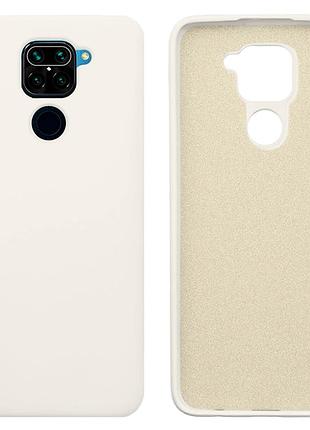 Чехол silicone case camera protective для xiaomi redmi note 9 (09) белый white