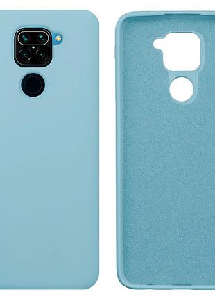 Чехол silicone case camera protective для xiaomi redmi note 9 (11) голубой lilac cream