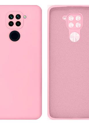 Чехол силиконовый full camera protective для xiaomi redmi note 9 (17) light pink светло-розовый