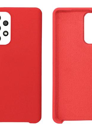 Чехол silicone case camera protective для samsung a73 (01) красный red