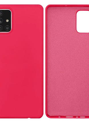 Чохол silicone case camera protective для samsung a71 (15) бордовий rose red