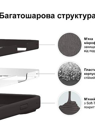 Чехол silicone case camera protective для xiaomi redmi note 9 (05) темно серый dark grey 5